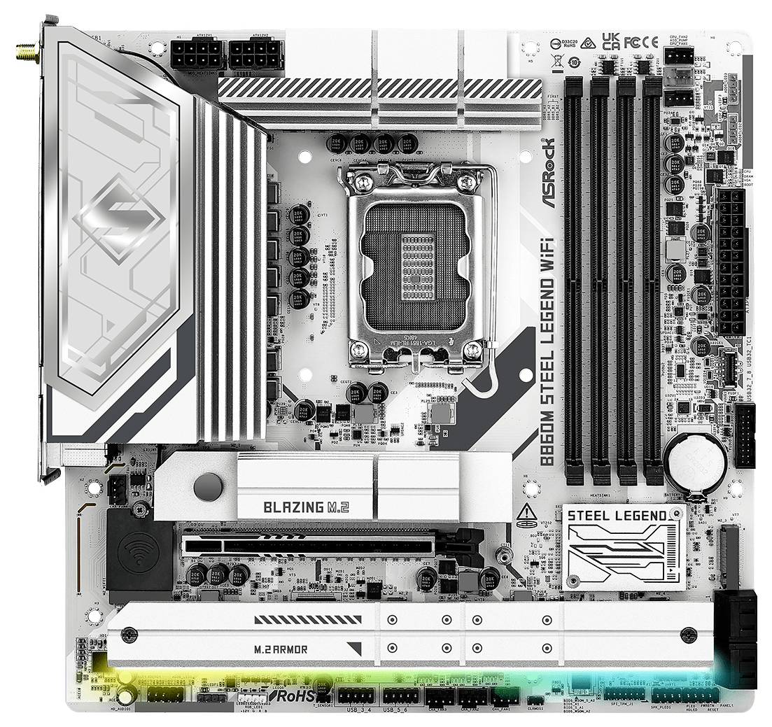 ASRock B860M Steel Legend WiFi Mainboard Sockel (PC) Intel® LGA 1851