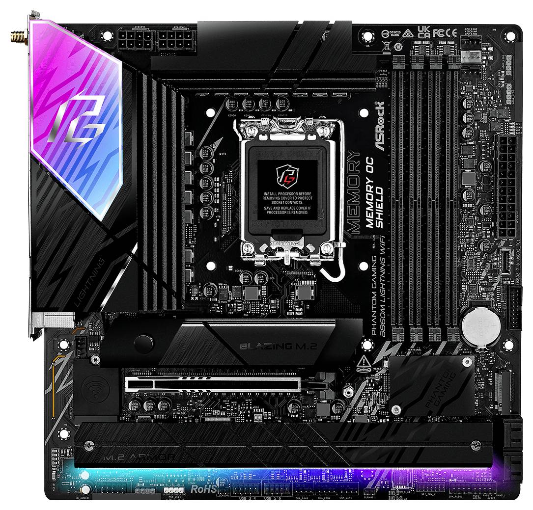 ASRock B860M Lightning WiFi Mainboard Sockel (PC) Intel® LGA 1851