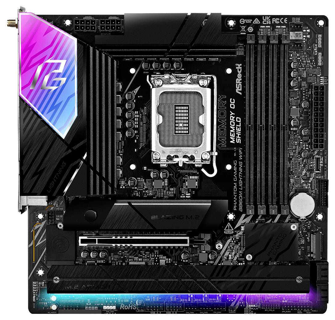 ASRock B860M Lightning WiFi Mainboard Sockel (PC) Intel® LGA 1851