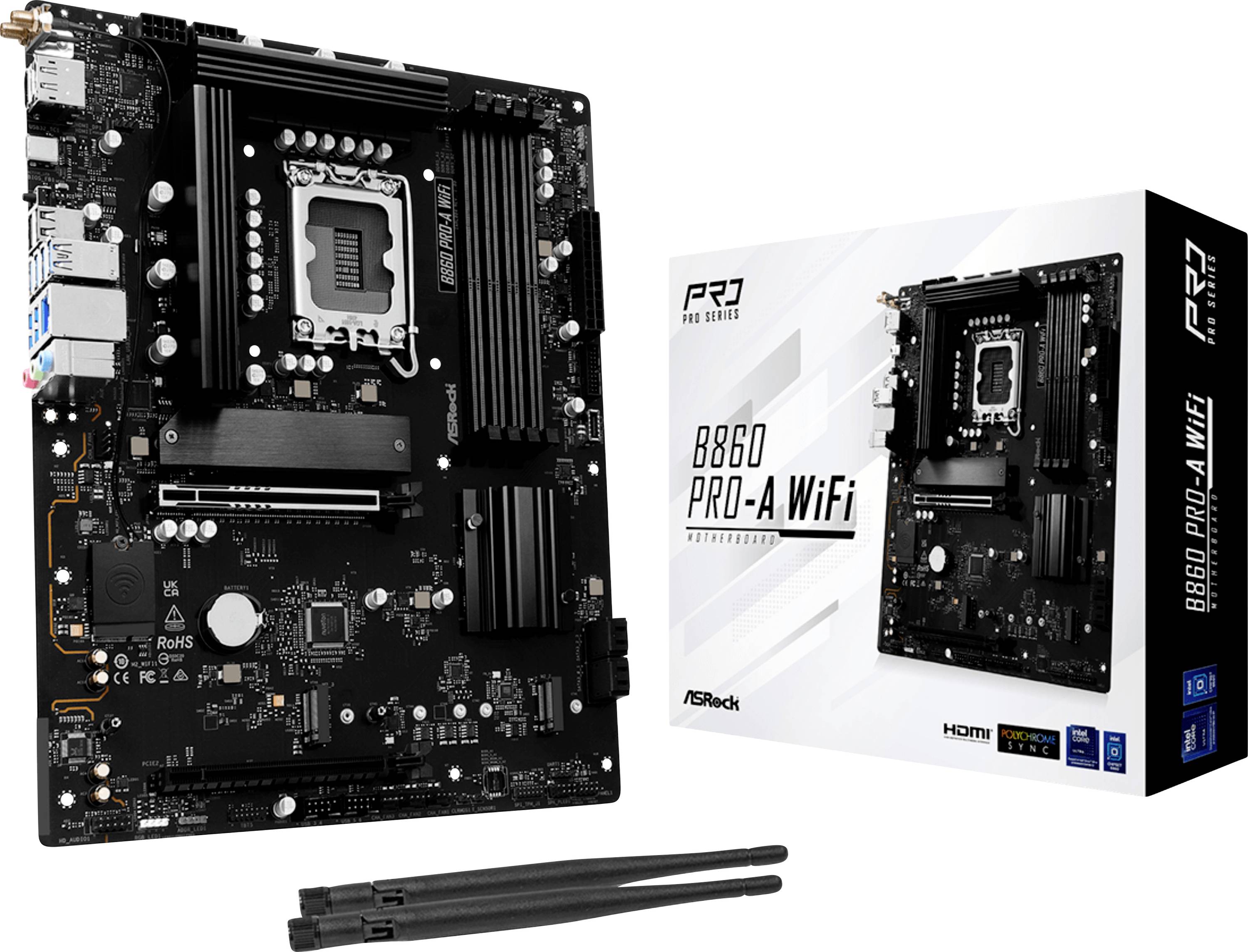 ASRock B860 Pro-A WiFi Mainboard Sockel (PC) Intel® LGA 1851 Formfaktor (Details) ATX