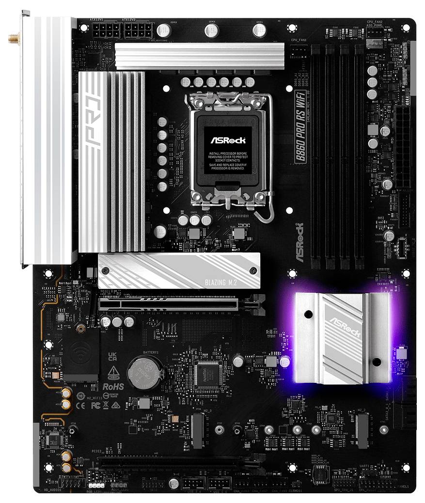 ASRock B860 Pro RS Wifi Mainboard Sockel (PC) Intel® LGA 1851 Formfaktor (Details) ATX