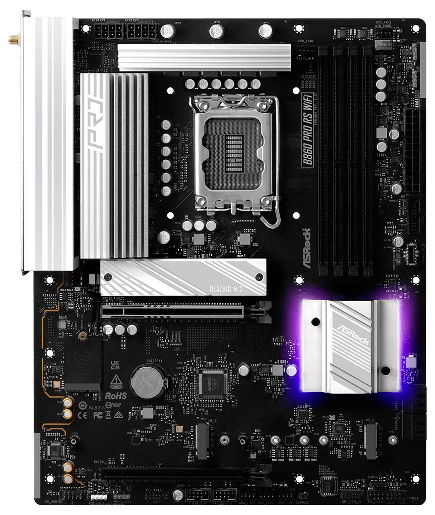 ASRock B860 Pro RS Wifi Mainboard Sockel (PC) Intel® LGA 1851 Formfaktor (Details) ATX