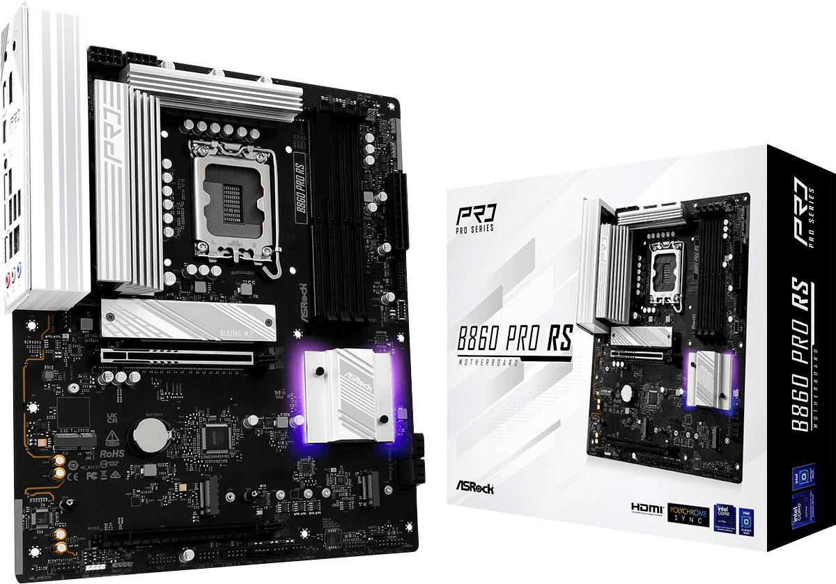 ASRock B860 Pro RS Mainboard Sockel (PC) Intel® LGA 1851 Formfaktor (Details) ATX