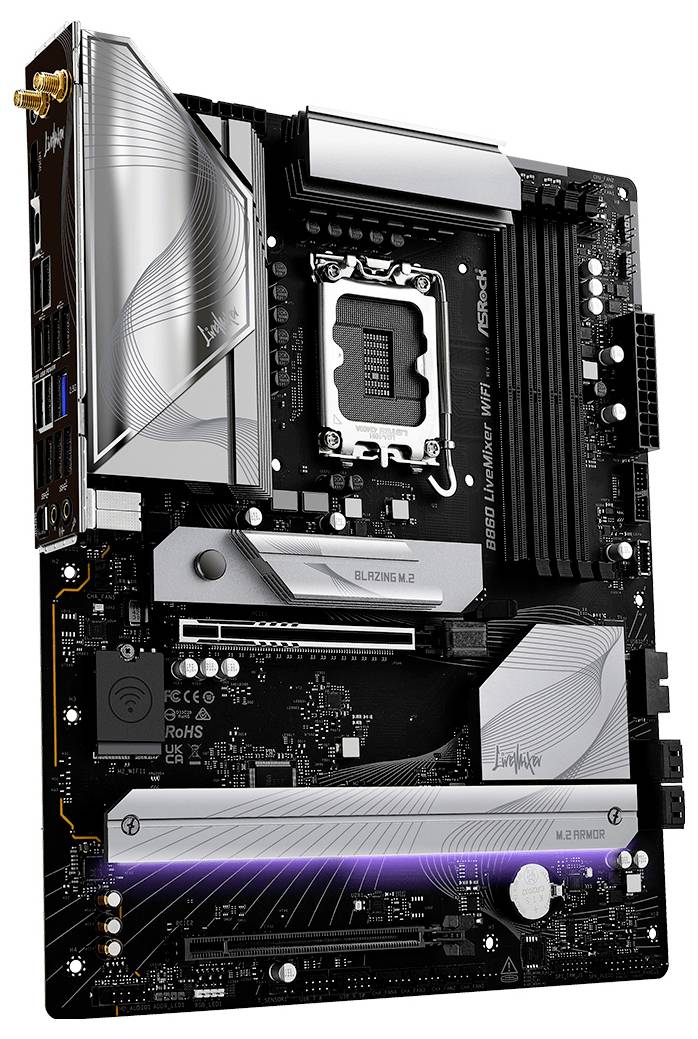 ASRock B860 LiveMixer WiFi Mainboard Sockel (PC) Intel® LGA 1851 Formfaktor (Details) ATX