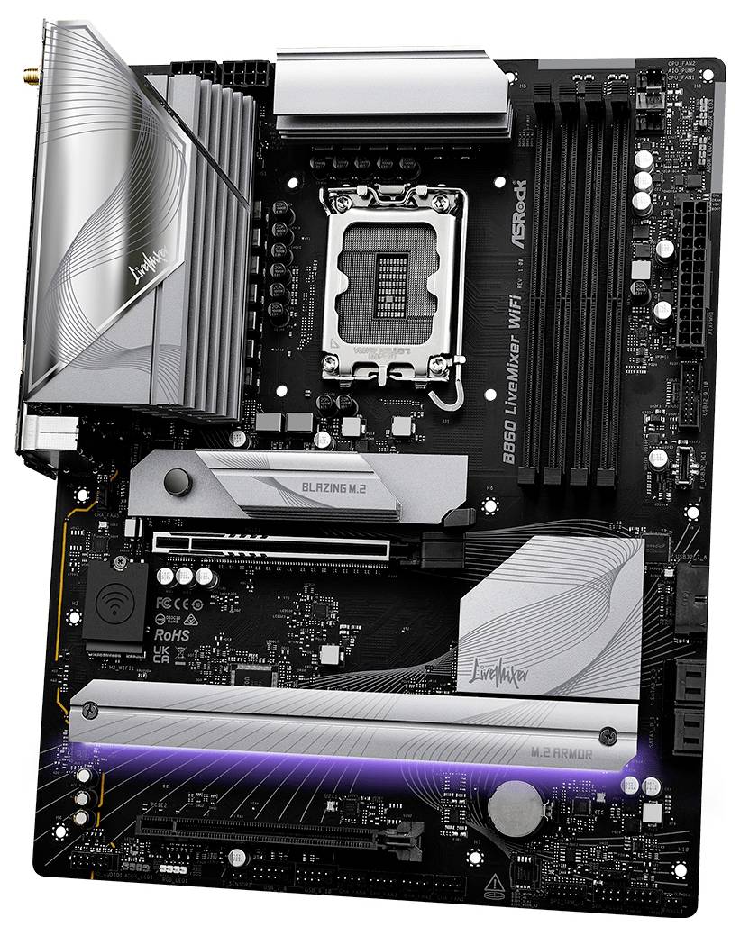 ASRock B860 LiveMixer WiFi Mainboard Sockel (PC) Intel® LGA 1851 Formfaktor (Details) ATX