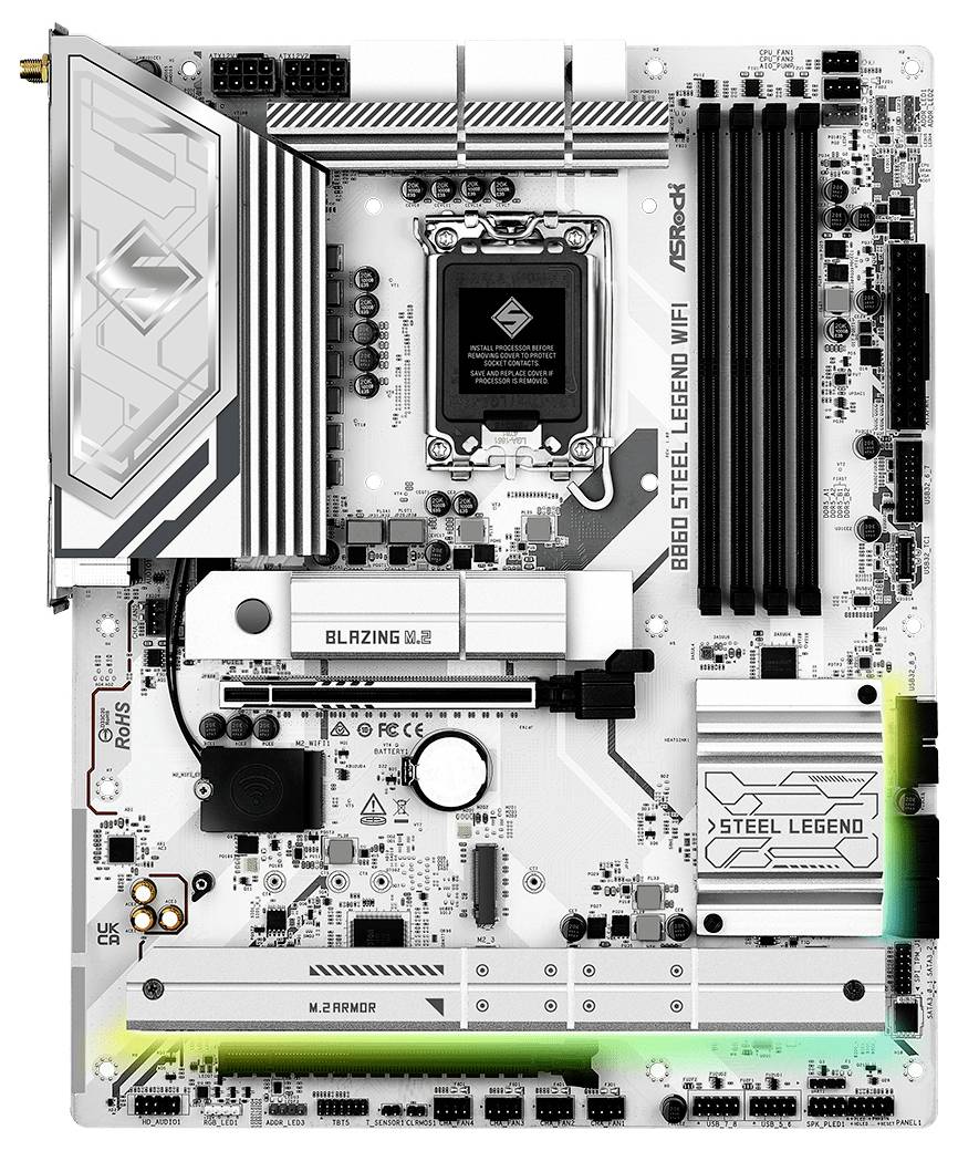 ASRock B860 Steel Legend WiFi Mainboard Sockel (PC) Intel® LGA 1851 Formfaktor (Details) ATX