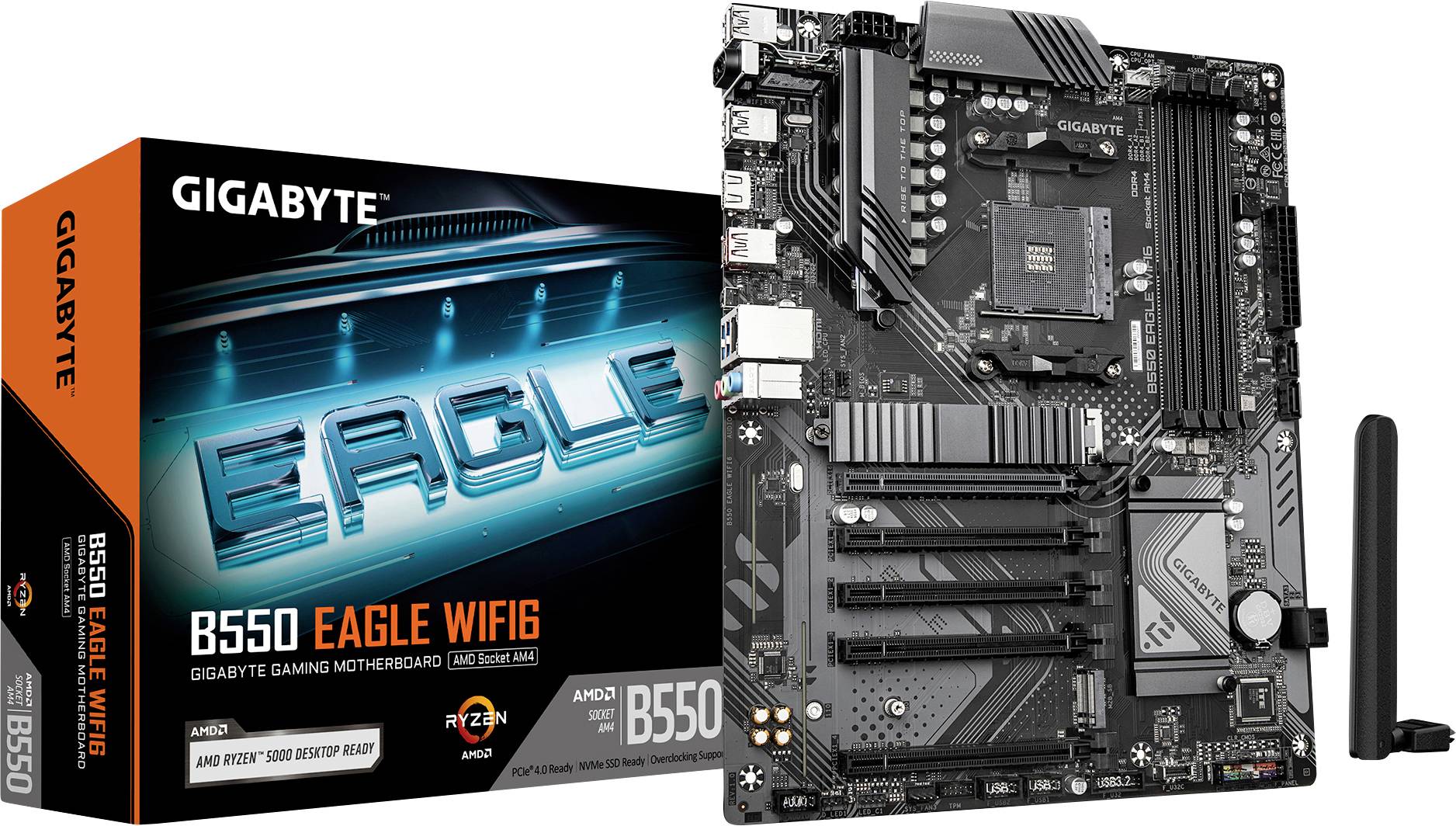 Gigabyte B550 EAGLE WIFI6 Mainboard Sockel (PC) AMD® AM4 Formfaktor (Details) ATX