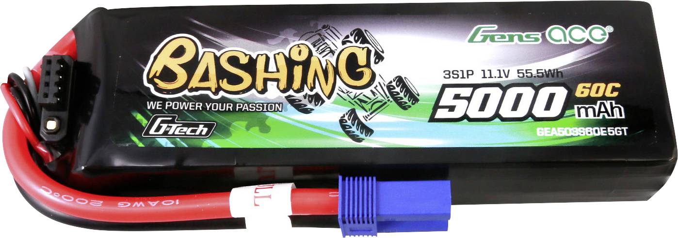 Gens ace Modellbau-Akkupack (LiPo) 11.1 V 5000 mAh Softcase EC5