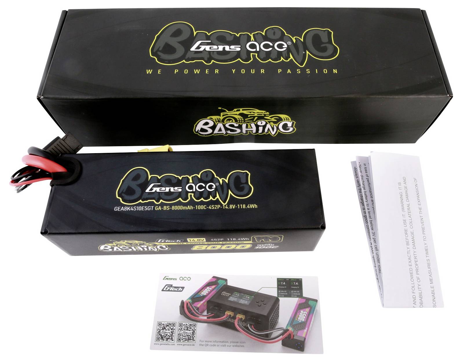 Gens ace Modellbau-Akkupack (LiPo) 14.8V 8000 mAh Hardcase EC5