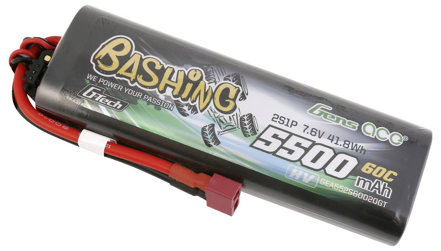 Gens ace Modellbau-Akkupack (LiPo) 7.6 V 5500 mAh Hardcase T-Stecker