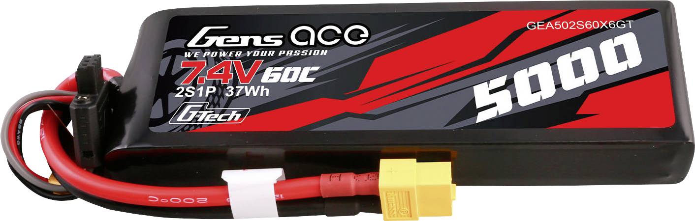 Gens ace Modellbau-Akkupack (LiPo) 7.4V 5000 mAh Block XT60
