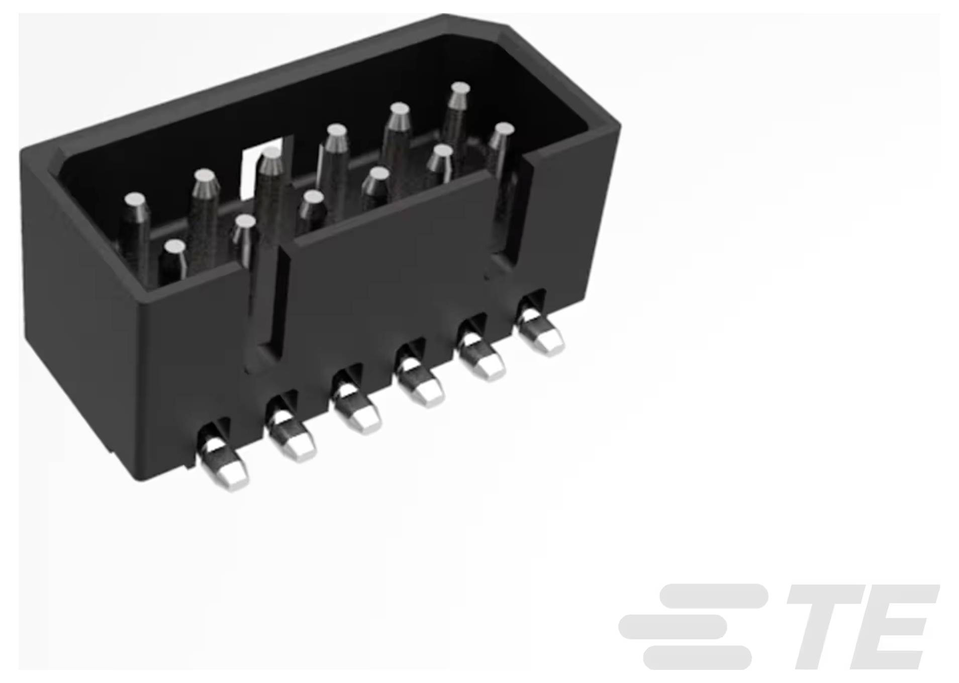 TE Connectivity 12-poliges Steckergehäuse mit PCB-Montagekontakten, entwickelt für sichere elektrische Verbindungen in elektronischen Geräten.