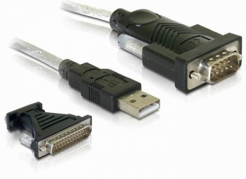 Delock USB-Kabel USB-A Stecker, VGA 9pol. Stecker 1.80m Schwarz 61308