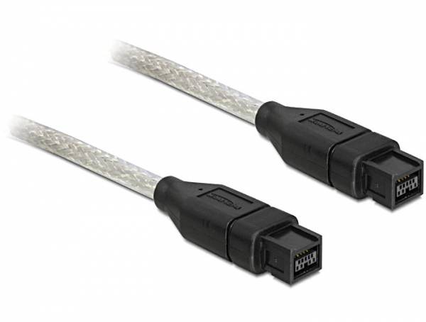 Delock FireWire Anschlusskabel [1x Firewire (400) Stecker 9pol. - 1x Firewire (400) Stecker 9pol.] 2m Grau