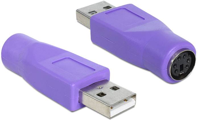 Delock USB 2.0 Adapter [1x USB-A Stecker - 1x PS/2-Buchse] 65461