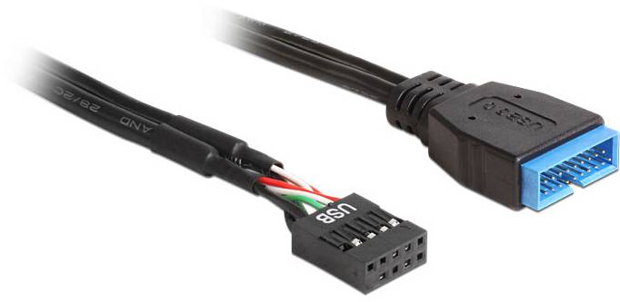 Delock Strom Anschlusskabel 30cm Schwarz