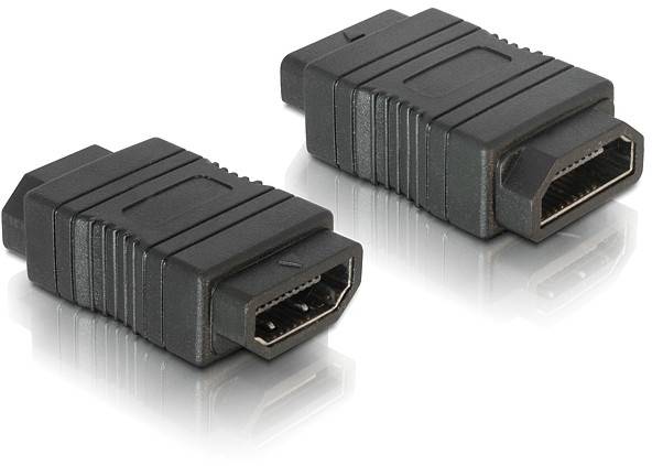 Zwei schwarze HDMI-Koppler, die es ermöglichen, HDMI-Kabel zu verbinden und Bild- und Tonübertragung zwischen Geräten zu unterstützen.