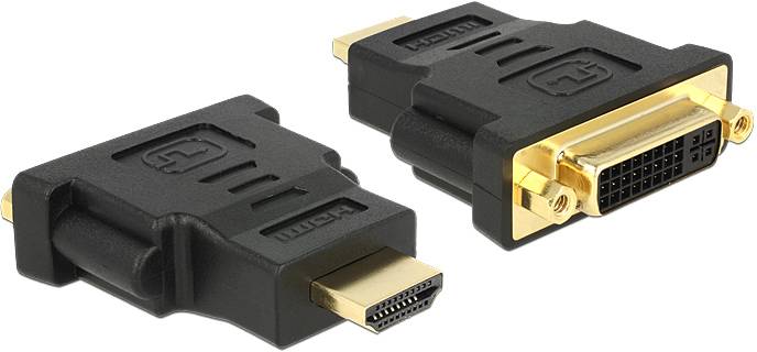 Delock 65467 DVI / HDMI Adapter [1x HDMI-Stecker - 1x DVI-Buchse 24+5pol.] Schwarz