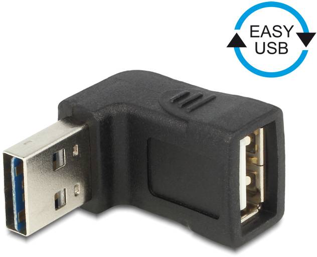 Ein L-förmiger USB-Adapter mit dem Text 'EASY USB', zeigt eine einfache Verbindungsmöglichkeit für USB-Geräte.