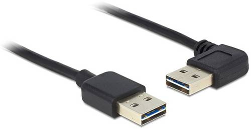 Delock USB-Kabel USB 2.0 USB-A Stecker, USB-A Stecker 3.00m Schwarz 83466