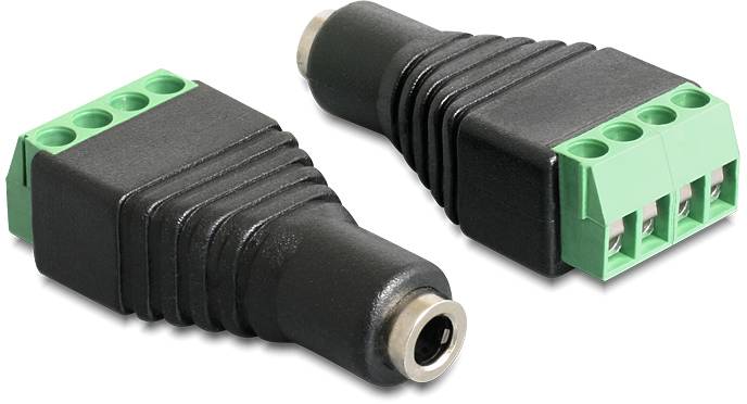 Delock 65457 Klinke Adapter [1x Klinkenbuchse 3.5mm - 1x Buchse] Schwarz, Grün