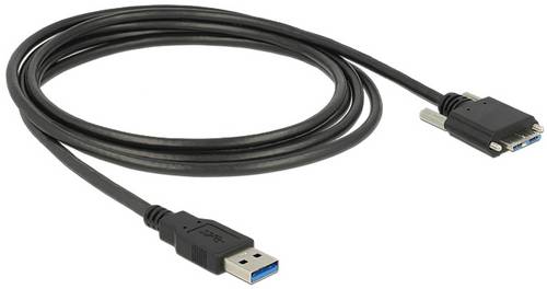 Delock USB-Kabel USB-A Stecker, USB-Micro-B Stecker 3.00 m Schwarz 83599