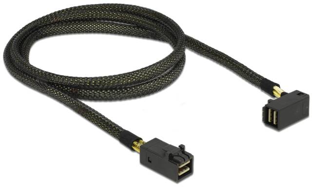 Delock Festplatten Anschlusskabel [1x Mini-SAS-Stecker (SFF-8643) - 1x Mini-SAS-Stecker (SFF-8643)] 1m Schwarz