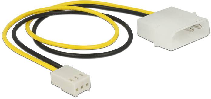 Delock Strom Anschlusskabel 30cm Schwarz, Gelb