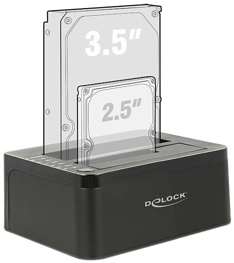 Delock 62661 SATA 6 Gb/s, DC-Buchse 3.5mm Festplatten-Dockingstation