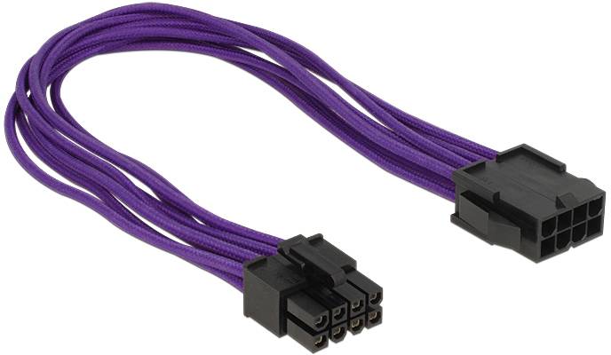 Delock Strom Anschlusskabel 30cm Violett