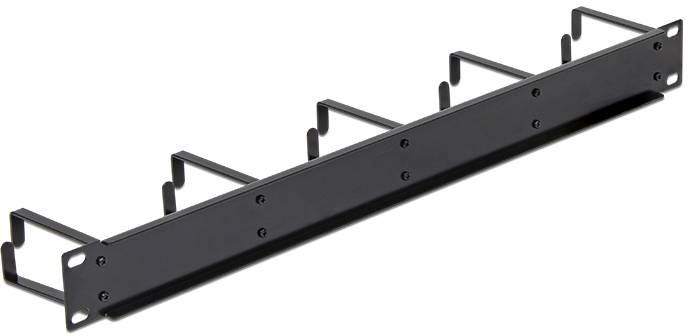 Delock 42496 19 Zoll Netzwerkschrank-Kabelführung 1 HE Tiefschwarz (RAL 9005)