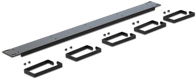 Delock 42496 19 Zoll Netzwerkschrank-Kabelführung 1 HE Tiefschwarz (RAL 9005)