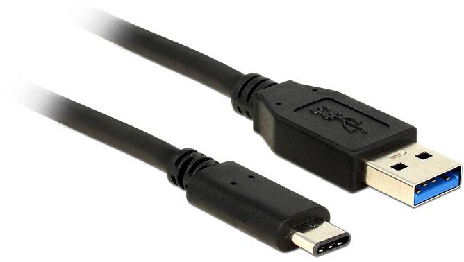 USB-Kabel mit Standardstecker und USB-C-Stecker zur Datenübertragung und Stromversorgung.