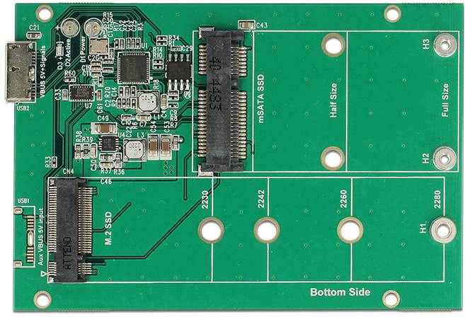 Delock 62731 Schnittstellen-Konverter [1x Micro USB - 1x M2, mSATA]