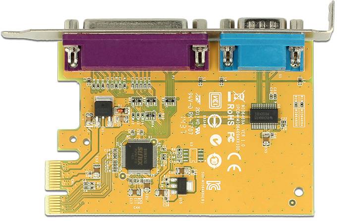 Delock 89446 PCI-Express Karte Parallel (IEEE 1284), Seriell (9pol.) PCIe