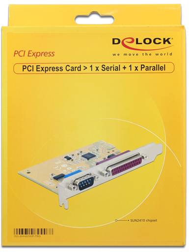 Delock 89446 PCI-Express Karte Parallel (IEEE 1284), Seriell (9pol.) PCIe