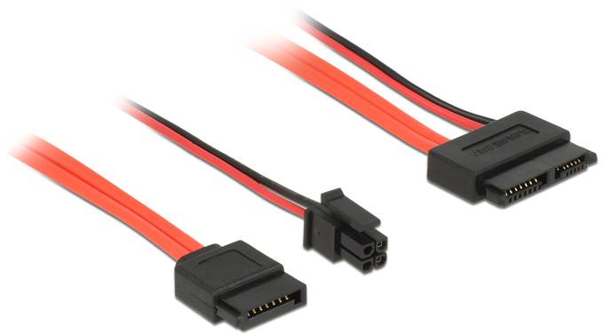 Delock Festplatten Anschlusskabel 30cm Schwarz, Rot