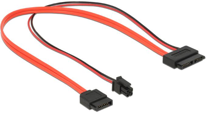 Delock Festplatten Anschlusskabel 30cm Schwarz, Rot
