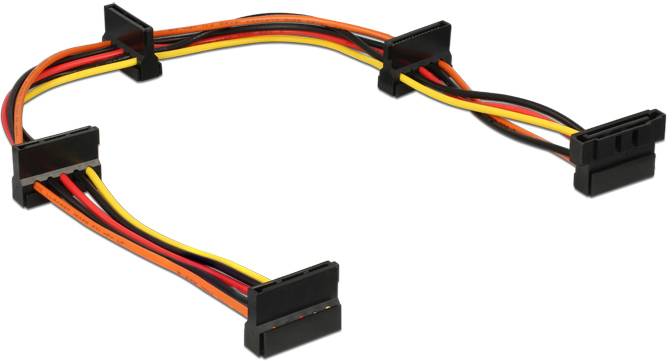 Delock Strom Anschlusskabel 40cm Mehrfarbig