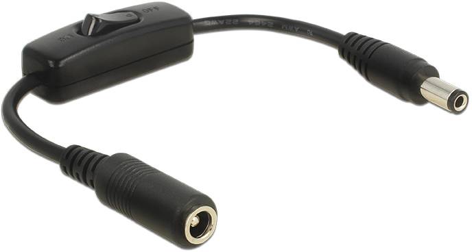 Delock Strom Anschlusskabel 20cm Schwarz