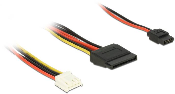 Delock Strom Anschlusskabel 24cm Mehrfarbig