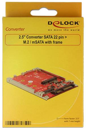 Delock 62859 Schnittstellen-Konverter [1x SATA - 1x M2, mSATA]
