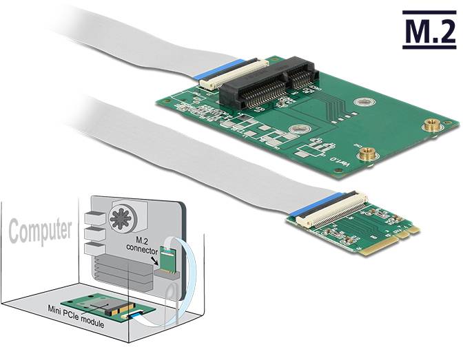 Delock 62848 Schnittstellen-Konverter [1x M2 - 1x Mini PCI]