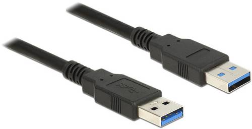 Delock USB-Kabel USB 3.2 Gen1 USB-A Stecker, USB-A Stecker 1.50 m Schwarz 85061