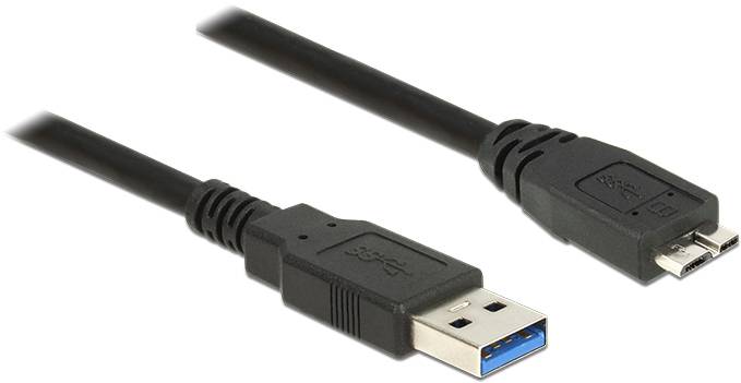 USB-Kabel mit einem Standard- und einem Micro-Stecker, geeignet für Datenübertragung und Laden von Geräten.