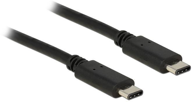 Zwei schwarze USB-C-Kabel mit Steckern, die nebeneinander gezeigt werden. Eignen sich zum Laden und zur Datenübertragung.