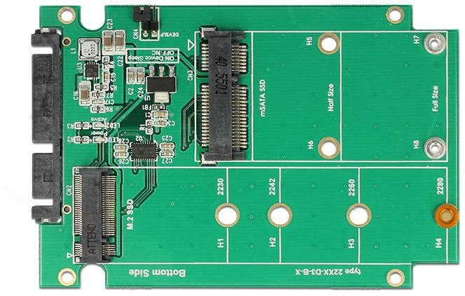 Delock 62866 Schnittstellen-Konverter [1x SATA - 1x M2, mSATA]