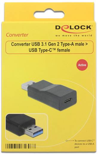 Delock 65696 Konverter [1x USB 3.1 Stecker A - 1x USB 3.1 Gen 1]