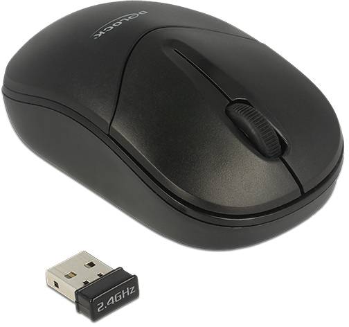 Delock 12494 Maus USB Optisch Schwarz 2 Tasten 1000 dpi