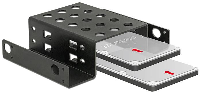 Delock 18270 5.25 Zoll Festplatten-Einbaurahmen auf 2.5 Zoll